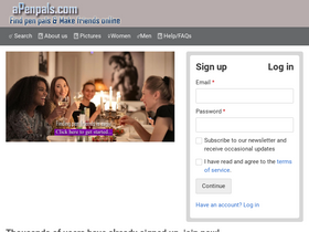 'apenpals.com' screenshot