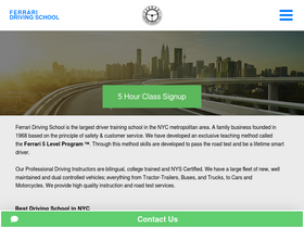 'ferraridrivingschool.com' screenshot