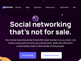 'joinmastodon.org' screenshot