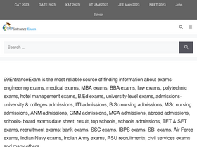 '99entranceexam.in' screenshot