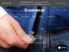 ANKHGEAR homepage screenshot