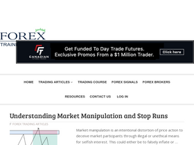 'forextraininggroup.com' screenshot