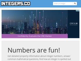 'integers.co' screenshot