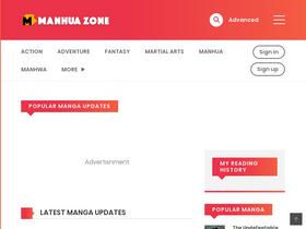 'manhuazone.com' screenshot