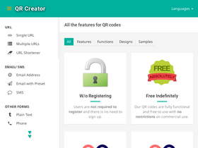 'qr-creator.com' screenshot