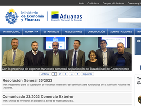 'aduanas.gub.uy' screenshot
