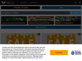 'truesteamachievements.com' screenshot