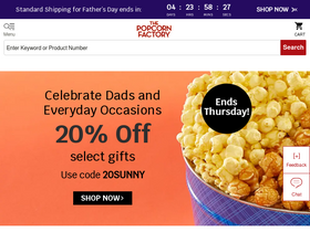 'thepopcornfactory.com' screenshot