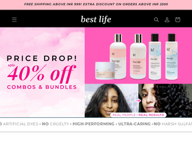 bestlifenaturals.in homepage screenshot