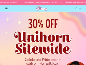 Unihornofficial homepage screenshot