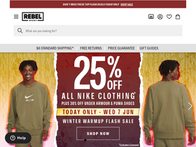 'rebelsport.co.nz' screenshot