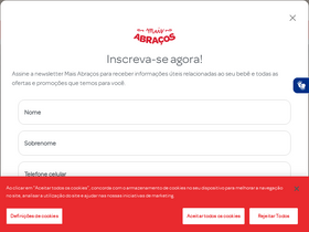 'maisabracos.com.br' screenshot