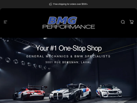 BMG Performance homepage screenshot