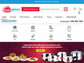'velspices.com.au' screenshot