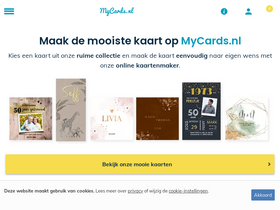 'mycards.nl' screenshot