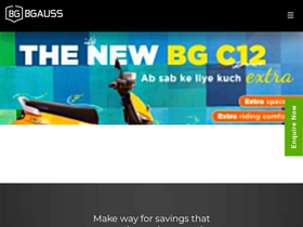 'bgauss.com' screenshot