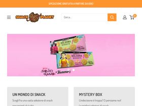 Snack Planet homepage screenshot