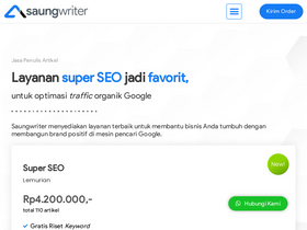 'saungwriter.com' screenshot