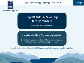 'autopassferje.no' screenshot