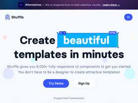 'shuffle.dev' screenshot