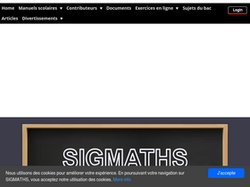 'sigmaths.net' screenshot