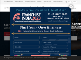 'franchiseindia.com' screenshot