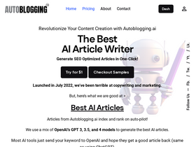 Screenshot of autoblogging.ai