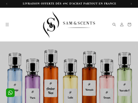 sam-and-scents.com homepage screenshot