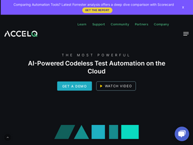 'accelq.com' screenshot