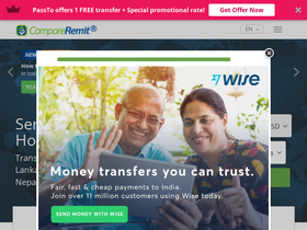 'compareremit.com' screenshot