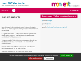 'mon-ent-occitanie.fr' screenshot