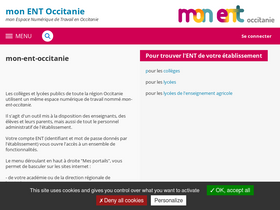 'couserans.mon-ent-occitanie.fr' screenshot