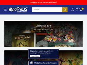 'modiphius.us' screenshot