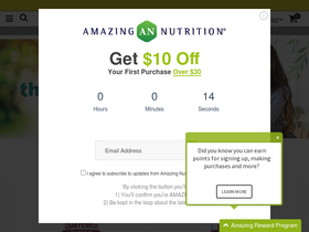 AmazingNutrition homepage screenshot