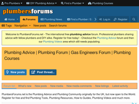 'plumbersforums.net' screenshot