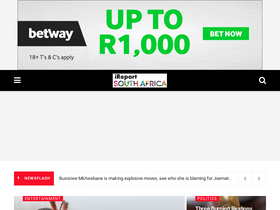 'ireportsouthafrica.co.za' screenshot