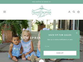 namedropperkids.com homepage screenshot