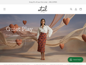 atalthelabel.com homepage screenshot