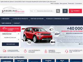 'pieces-auto-services.com' screenshot