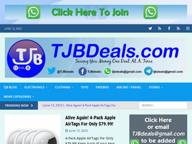 'tjbdeals.com' screenshot