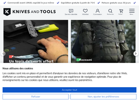 'knivesandtools.fr' screenshot