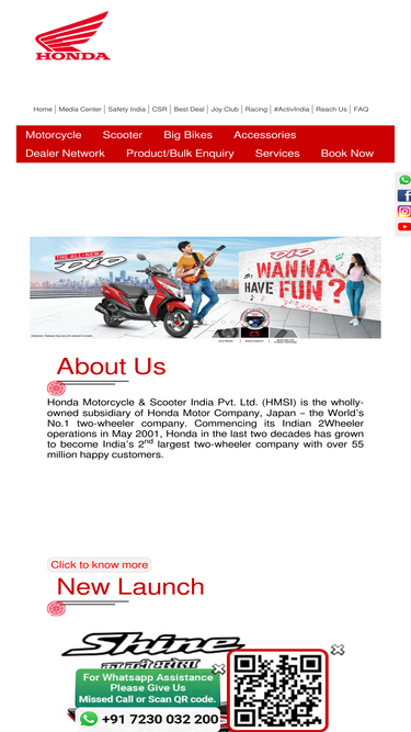 honda2wheelersindia.com