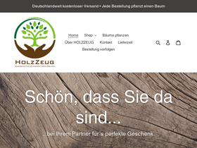 HOLZZEUG homepage screenshot