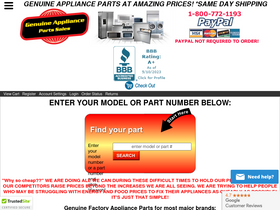 'genuineapplianceparts.com' screenshot