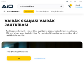 'aio.lv' screenshot