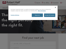 'roberthalf.be' screenshot