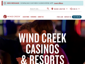 'windcreek.com' screenshot