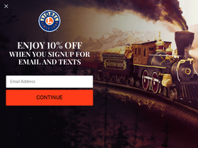 'lionelstore.com' screenshot