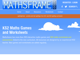 'mathsframe.co.uk' screenshot