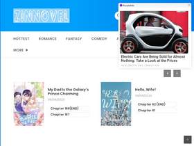 'zinnovel.com' screenshot